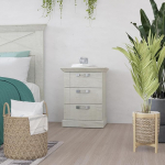 Forte VANKKA kapp 150 160, 6 sahtliga kapp, moodne k&uuml;ljepink, elutoa kapp, valge kapp, puukomposiit, tammepuidust plankdekor/valge, 154,7 cm