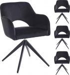 4 s&ouml;&ouml;gitooli komplekt, p&ouml;&ouml;ratav t&ouml;&ouml;stuslik, 360&deg; p&ouml;&ouml;rlemisfunktsioon m&auml;luefektiga, automaatne l&auml;htestamine, veluurkate, metallraam, k&ouml;&ouml;gitool s&ouml;&ouml;gituppa, k&ouml;&ouml;ki, kontorisse.