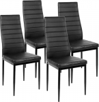 S&ouml;&ouml;gitoa toolid, komplekt 4, S&ouml;&ouml;gitoa toolid Modern, kunstnahast kate, k&otilde;rge seljatugi, mugav s&ouml;&ouml;gitoa tool, kunstnahast tool, SGS testitud (4, must)