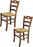 t m c s Tommychairs - 2 Savoie tooli k&ouml;&ouml;gi- ja s&ouml;&ouml;gitooli komplekt, vastupidav struktuur lakkitud p&ouml;&ouml;gipuidust, p&auml;hklipruun ja &otilde;lgedest iste.