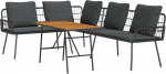 Gartensofa-komplekt 2 tk Schwarz Poly-Rattan Gartenm&ouml;bel Model3328652