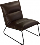 Cortesi Home Havana akentne tugitool pruunist kunstnahast, mustade metalljalgadega, metall