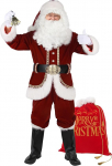 Ahititi Santa Claus Costume for Men Deluxe Professional Santa Suit for Adults 11 Pieces Red Men's Outfit Christmas Claus Suites for Adults