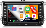 4+64G CAMECHO Android 13 autoraadio VW Golf 5 Polo Skoda jaoks koos navigatsiooniga Wireless Carplay, 7-tolline Double DIN autoraadio puuteekraan koos Mirror Link FM/RDS/Type-C/SWC Bluetooth 5.0 + DSPga