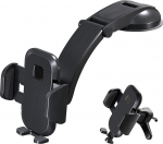 CGZZ auto mobiiltelefoni hoidja, 3 in 1 universaalne mobiiltelefoni hoidja, auto mobiiltelefoni hoidja pika sulepeaga tuuleklaasi jaoks, mobiiltelefoni hoidja, auto tarvikud iPhone'ile, Samsungile, Huawei'le jne.