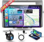 4G & 64G 8-tuumaline podofo 9-tolline autoraadio Bluetooth Toyota Corolla Verso AR10 2004-2009 Carplay Android auto traadita, DSP, WiFi GPS navigatsioon HiFi/RDS/FM, Android 13 raadio 2 DIN koos AHD tagantvaatega