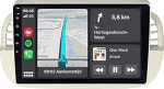 4 + 64 GB Android 13 autoraadio Fiat 500 500C 2007-2015 Stereo 8-tuumaline GPS navigatsioon koos juhtmevaba CarPlay Android auto Bluetooth 4G LTE WiFi (valge)