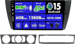 SXAUTO Android 14 - [Sisseehitatud 4G DAB] - 6G + 128G - Autoradio BMW E90/E91/E92/E93 (2005-2012) - Juhtmevaba CarPlay Android Auto - Kaamera + mikrofon - Kahepoolne juhtimiss&uuml;steem Dual Band WiFi - QLED 9-tolline