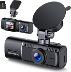 Volam Dashcam auto eesmine tagumine Full HD Dash Cam autokaamera IR &ouml;ise n&auml;gemise G-sensor Loop salvestamine parkimise j&auml;lgimine 64GB kaart WDR