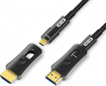 YIWENTEC HDMI kiudkaabel 4k @ 60Hz HDCP2.2 4:4:4 Kiire 18Gbps HDR 3D 4K2K HDMI kiudkaabel Micro HDMI Pull t&uuml;&uuml;p (4K, 15M)