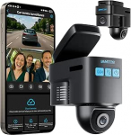 LAMTTO Dash Cam auto ees ja sees, 1080P + 1080P minikaamera koos 4G LTE kaugjuhtimisega rakenduse kaudu, otse&uuml;lekandega ja pilve &uuml;leslaadimisega, GPS Dash Cam 24h parkimise j&auml;lgimisega, radari liikumise tuvastamisega ja OBD-ga.