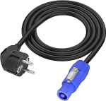 MEIRIYFA ELi pistik AC 20A Powercon pikenduskaabel, toitekaabel PowerCON 250 V Schuko pistikule - 16AWG veekindel kaabel lavalise valguse, audioteenuste, LED-seadmete jaoks (1 M / 3,28 FT)