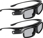 NexiGo DLP-Link 3D prillid, laetavad 3D aktiivse katiku prillid, &uuml;hilduvad Aurora, Aurora Pro (must - 2 tk)