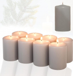 Candelo 8 k&uuml;&uuml;nla komplekt J&otilde;ulumeeleolu p&uuml;stk&uuml;&uuml;nlad - Hall - 4,8 cm x 8 cm - J&otilde;uluk&uuml;&uuml;nlad advendip&auml;rgale - advendik&uuml;&uuml;nla j&otilde;ulukaunistus