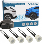 VSG 24 Premium tagumine parkimisabi autole tagantj&auml;rele paigaldamiseks, PDC tagumised parkimisandurid koos pistikupesa s&uuml;steemiga lihtsaimaks paigaldamiseks, tagurdussignalisatsioon koos k&otilde;lariga ja 4 anduriga, v&auml;rvimata