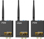 YMOO 3 in 1 traadita Bluetooth saatja vastuv&otilde;tja telerile, traadita audio saatja vastuv&otilde;tja, 20 ms &auml;&auml;rmiselt madal latentsus, 320 jalga ulatus, traadita audioadapter k&otilde;larile/PC-le/kodu stereos&uuml;steemile