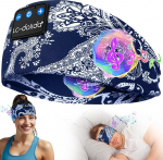 LC-dolida Bluetooth Sleep Headphones, Side Sleepers, Sleeping for Headphones, Headband, Sleep Mask, Sports Headphones, Lightweight Sleep Headband with HiFi Stereo, Gifts for Men and Women