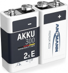 ANSMANN maxE 8.4V plokk-t&uuml;&uuml;pi 300 (min 270mAh) eellaetud 8.4V aku madala enesepuhastusega laetav aku (2-pack)