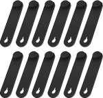 Kabelbinder, Gummi-Kabel-Organizer, Draht-Management-Gurt f&uuml;r Motorrad, Auto, mechanisches Produkt, Haushalts-Ladekabel, 57 x 12 mm, Schwarz, 12 St&uuml;ck