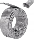 UNICRAFTALE 3 m 30 mm lai punutud roostevabast terasest kaabli mantli vihmavarju maandusribade kaitse lamedate metallv&otilde;rkude paindlik laiendatav laiendatav skaleeritav lintkaabel kaabli kaitseks