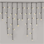 EMOS LED Icicle Fairy Lights, 10 m j&otilde;uluvalgused + 5 m kaabel, 600 LED, 8 valgusrežiimi, toiteallikas, IP44 sise- ja v&auml;litingimustes kasutamiseks, soe valge