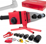 STREND PRO Sleeve Welding Machine | 1500W Polyfusion | Welding Machine for Plastic Pipes Diameter 20-63 mm - PPR PE | Professional Pipe Welding Machine with 14-Piece Accessories | 0-300&deg;C Temperature