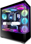 KEDIERS PC Case Eelpaigaldatud 7 x 120 mm PWM ARGB ventilaator, ATX Mid Tower PC Case, arvuti korpus koos panoraamvaatega, karastatud klaasist esipaneel, must, P4 ARGB