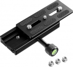 NEEWER 120 mm Quick Release Plate with Clamp Adapter Set, 3/8 Inch and 1/4 Inch Screw, Spirit Level, 3/8 Inch to 1/4 Inch Screw Adapter, Compatible with Arca Swiss Tripod Monopod Ball Head