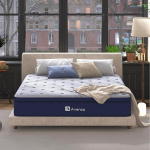 Avenco Double Mattress 135 x 190 x 20 cm Pocket Spring Mattresses, Bamboo Foam Hybrid Mattress, Double Mattress in One Box, Skin-Friendly Knitted Fabric, CertiPUR-US, 135 x 190 x 20 cm