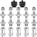 1/4-tolline kruvi statiivia adapter 3/8 kuni 1/4 adapter 22 t&uuml;kki 1/4-tolline adapter kaamera kruvi statiivile 1/4-tolline kruvikeermega kruvikeermega kuuma kinga adapter kaamera monopodi v&auml;lklambi valguse jaoks