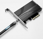 SABRENT 10 Gigabit Ethernet PCIe v&otilde;rguadapter - PCIe 3.0 x4 kaart, alumiiniumist jahutusalus, tagasi&uuml;hilduv 5GbE/2.5GbE/Gigabit/Fast Ethernet, sobib x4/x8/x16 pesadesse, olekuvalgustid (NT-10PE)