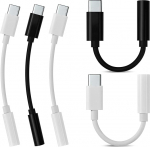 5 USB C ja 3,5 mm klappadapteri pakett, C-t&uuml;&uuml;pi 3,5 mm klapiga Aux audioadapter, USB C ja klappliitmik &uuml;hildub Samsungi, Xiaomi, Huawei, Honor, OPPO, Oneplus'iga.