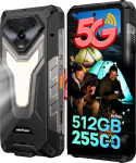 Ulefone Armor 34 v&auml;ljas mobiiltelefon 5G AI nutitelefon 25500mAh 66W 32GB + 512GB / SD-2TB, 6,95-tolline FHD + 120Hz Android 15 1100LM mitmek&uuml;lgse LED-valgusega 50MP + 64MP &ouml;&ouml;n&auml;gemine 4 IR LED-i disain/3-pesa / OTG / NFC