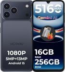 HOTWAV A17 Pro Max 2026 mobiiltelefon ilma lepinguta 6,75-tolline HD+, 16GB + 256GB/1TB TF Android 15 nutitelefon ilma lepinguta, 5160 mAh aku kiirlaadimine, Dual SIM 4G mobiiltelefonid, s&otilde;rmej&auml;ljed