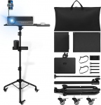 AKOZLIN Tr&iacute;pode para Proyector, Soporte para Proyector Ajustable en Altura y Angulo, Soporte Plegable para Port&aacute;til, Tr&iacute;pode para Computadora Port&aacute;til, apto para Port&aacute;tiles, Tabletas y Proyectores