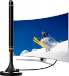 DVB-T2 antenn magnetilise alusega - Siseruumide antenn 360&deg; vastuv&otilde;tuks - toetab DVB-T2 HD, HDTV, Full HD ja 4K UHD - digitaaltelevisiooni jaoks - 5m koaksiaalkaabel1