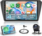 4G + 128G Android 15 autoraadio Skoda Fabia 3 III 2015-2019 traadita Carplay Android auto, 9-tolline Incell puuteekraaniga autoraadio GPS navigatsiooniga WiFi peeglilink Bluetooth FM/RDS/EQ/USB/SWC tagantvaate kaameraga