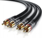 CSL - Stereo RCA helikaabel - 3 m - 2x RCA kuni 2x RCA helikaabel - AUX sisendid - Metallist pistikuga kullatud kaabel, topelt varjestatud - 2-kordne RCA kaabel.