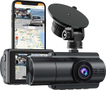 Dash Cam auto, 4K/1080P autokaamera Dual Dash Cam auto esi- ja sisekaamera, 32GB SD, GPS, 170 &deg; lai nurk, 24/7 parkimisrežiim, &ouml;ine n&auml;gemine, loop salvestamine, gravitatsiooniandur