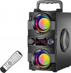 TENMIYA Bluetooth-k&otilde;lar, 40W kaasaskantav Bluetooth Boombox k&otilde;lar, traadita stereo super bass kodupidu k&otilde;lar kahekordse subwooferiga v&auml;ljas / &otilde;ues tugi FM-raadio MP3 m&auml;ngija kaugjuhtimispuldiga