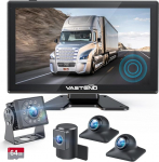 Tagfahrkamera Set, 10 Zoll AHD 1080P Tagfahrkamera Kabel mit Touch Monitor, IP69 wasserdichte, Super Nachtsicht, Toter Winkel Warnung, f&uuml;r Auto, Wohnmobil, Wohnwagen, LKW(VL-BSD-10A)