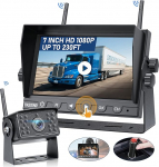 Traadita tagurduskaamera komplekt HD 1080P 7-tolline monitor ja IP69 veekindel tagavarakaamera Stabiilsed digitaalsignaalid 150&deg; laia nurga tagurduskaamera &ouml;ise n&auml;gemise komplekt Van, auto, veoauto, haagissuvila (V01)