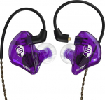 BASN Bsinger Bsinger In-Ear Monitors m&uuml;ra isoleerivad k&otilde;rvaklapid, Dual Dynamic Drivers High Definition Wired k&otilde;rvaklapid eemaldatava MMCX kaabliga muusikutele trummaritele lauljatele (lilla)