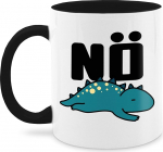 Mug 325 ml - Statement - N&ouml; - Dino - Black - 325 ml - Black - Statement Mug with German Text