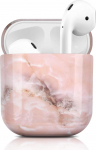 Newseego Kaasaskantav laadimiskohver t&auml;ieliku kaitsega veekindel silikoonist marmorist muster Apple Airpods lisatarvikuks k&otilde;rvaklappidele ja k&otilde;rvaklappidele