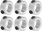 sourcing map 6 Pcs Screw Neck Set 8mm Bore Aluminum Alloy Shaft Collars 14mm OD 8mm Width Axle Boot for Linear Rod Shaft Guide