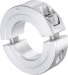 sourcing map Double Split Clamp Shaft Collar for 7/8" Shank, Two Piece Clamp Collar, 1.5" OD, 1/2" Thickness, Aluminum Alloy, Screw Clamp