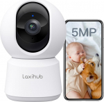 Laxihub Dog Camera, Indoor Surveillance Camera with App, WLAN 2.4 GHz Pet Camera, 1080P HD Night Vision, 2-Way Audio Pet Security Camera, Motion & Noise Detection, Alexa (1PC)