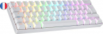 Ranked N60 Nova mehaaniline 60-protsendiline klaviatuur, Hotswap m&auml;nguklaviatuur, 62 programmeeritavat klahvi RGB valgustusega, PC/Mac Gamer, AZERTY prantsuse (valge, Gateron Pro kollane)