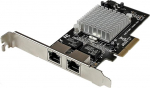 StarTech. com 2 Port PCI Express Gigabit Ethernet RJ45 v&otilde;rgukaardi adapter kiibistik Intel i350 - lisav&otilde;rgu (juhtmega, PCI-E, Ethernet; 2000 Mbit/s; i350 AM2, 10/100/1000BaseT (x) Alumiinium Must
